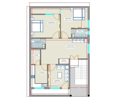 east facing house floor plan